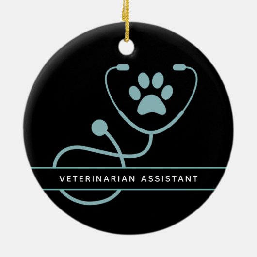 Speciale dierenartsen keramisch ornament (Achterkant)
