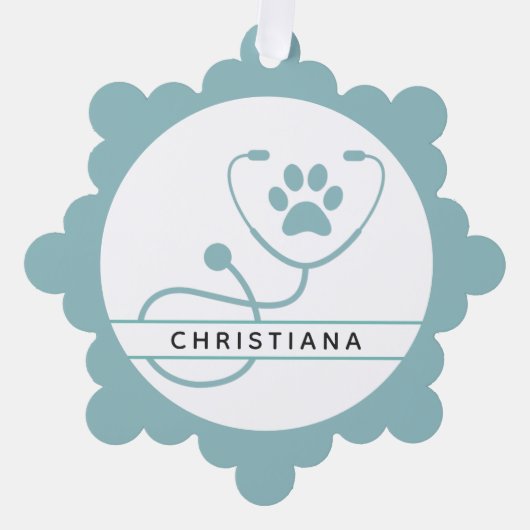 Speciale dierenartsen ornament kaart (Voorkant)