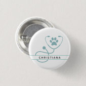 Speciale dierenartsen ronde button 3,2 cm (Voorkant /achterkant)