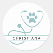 Speciale dierenartsen ronde sticker (Voorkant)