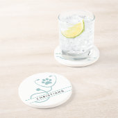 Speciale dierenartsen zandsteen onderzetter (Zijkant)