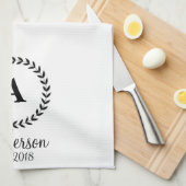 Speciale Dish Towel met monogram en naam Theedoek (Quarter Fold)