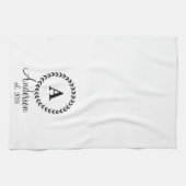 Speciale Dish Towel met monogram en naam Theedoek (Horizontaal)