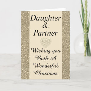 Speciale dochter & partner Kerstkaart Feestdagen Kaart