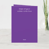 Speciale Dochteraap kinder paarse Verjaardag Kaart (Achterkant)