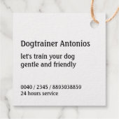Speciale Dog Trainer labels (Achterkant)