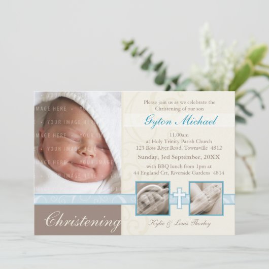 SPECIALE DOOPUITNODIGINGEN:: KOSTBARE 4L KAART (Staand voorkant)