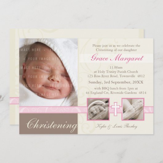 SPECIALE DOOPUITNODIGINGEN:: KOSTBARE 5L KAART (Voorkant / Achterkant)