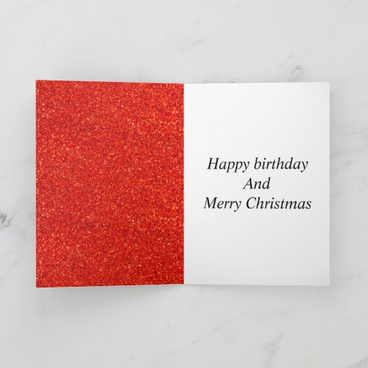 Speciale dubbele gelegenheid verjaardag en kerst a kaart (Binnen)