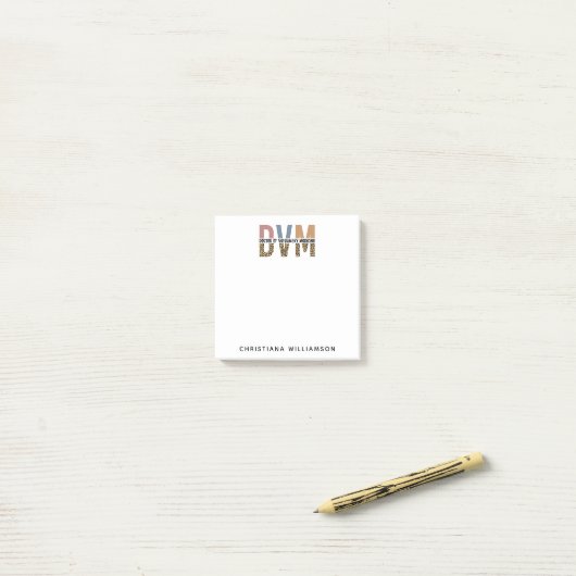 Speciale DVM Doctor in de diergeneeskunde Post-it® Notes (Op bureau)