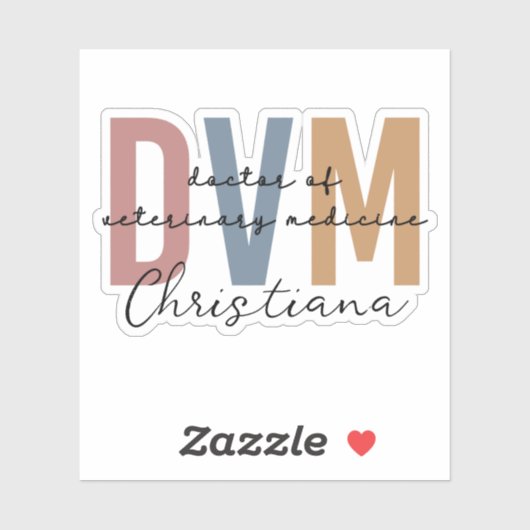 Speciale DVM Doctor in de diergeneeskunde Sticker (Vel)