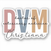Speciale DVM Doctor in de diergeneeskunde Sticker (Voorkant)