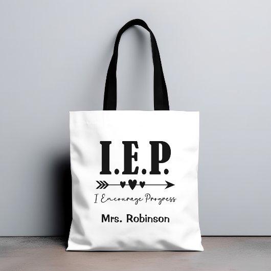 Speciale Ed IEP - Ik moedig Progess Teacher Gift a Tote Bag