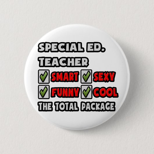 Speciale Ed Leraar ... Het totale pakket Ronde Button 5,7 Cm (Voorkant)