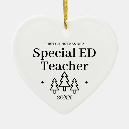 Speciale ED leraar nieuwe baan kerst Keramisch Ornament (Voorkant)