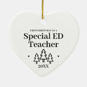 Speciale ED leraar nieuwe baan kerst Keramisch Ornament (Achterkant)