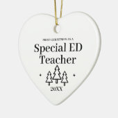 Speciale ED leraar nieuwe baan kerst Keramisch Ornament (Links)