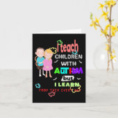 Speciale Ed SPED Leerleraar Leider Cool Autism Awa Kaart (Gele Bloem)