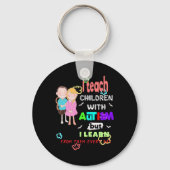Speciale Ed SPED Leerleraar Leider Cool Autism Awa Sleutelhanger (Achterkant)