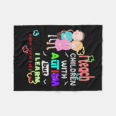 Speciale Ed Speed-leraar leert coole autisme Aware Fleece Deken (Voorkant (Horizontaal))