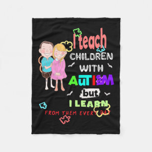 Speciale Ed Speed-leraar leert coole autisme Aware Fleece Deken