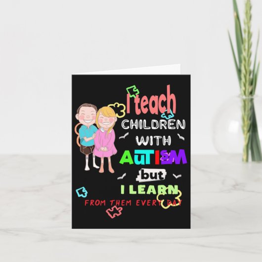 Speciale Ed Speed-leraar leert coole autisme Aware Kaart (Voorkant)