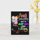 Speciale Ed Speed-leraar leert coole autisme Aware Kaart (Gele Bloem)