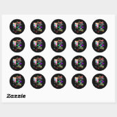 Speciale Ed Speed-leraar leert coole autisme Aware Ronde Sticker (Vel)