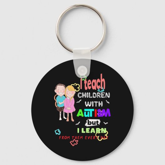 Speciale Ed Speed-leraar leert coole autisme Aware Sleutelhanger (Voorkant)