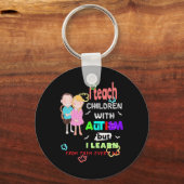 Speciale Ed Speed-leraar leert coole autisme Aware Sleutelhanger (Voorkant)