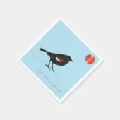 Speciale editie Driekleurige zwarte vogel Servetten (Hoek)