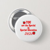 Speciale educatie ronde button 5,7 cm (Voorkant /achterkant)