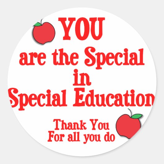 Speciale educatie ronde sticker (Voorkant)