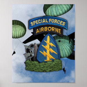 speciale eenheden groene berten sf sfg poster
