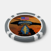 speciale eenheden groene bessen sf sfg veteranen v poker chips (Enkel)