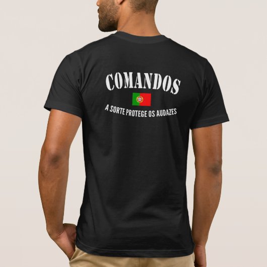 speciale eenheden van de portugese commando's t-shirt (Achterkant)