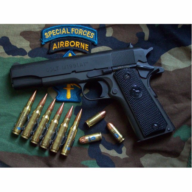 speciale eenheden van het leger Green Berets veter Staand Fotobeeldje (Voorkant)