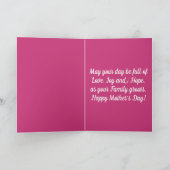 Speciale eerste Moederdag Kaart (Binnen)