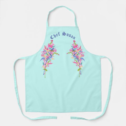 Speciale Elegant Feminine botanical Floral Apr Schort (Voorkant)