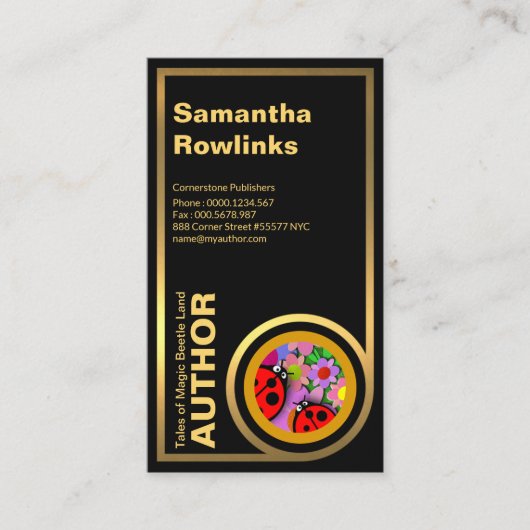 Speciale Elegant gebogen Gold Afbeelding Lijst Wri Visitekaartje (Voorkant)