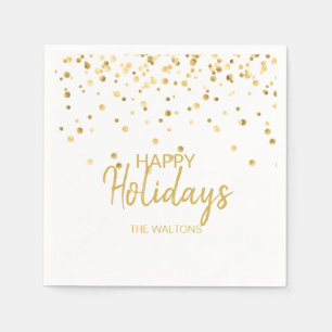 Speciale Elegant Gold Confetti Prettige feestdagen Servet