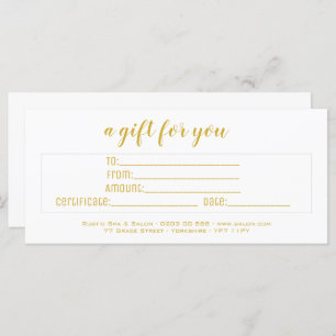 Speciale Elegant White & Gold Script Business
