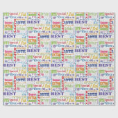 Speciale en unieke 18e geboorte-feestdag-cadeau cadeaupapier (Vlak)