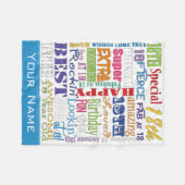 Speciale en unieke 18e geboorte-feestdag-cadeau fleece deken (Voorkant (Horizontaal))