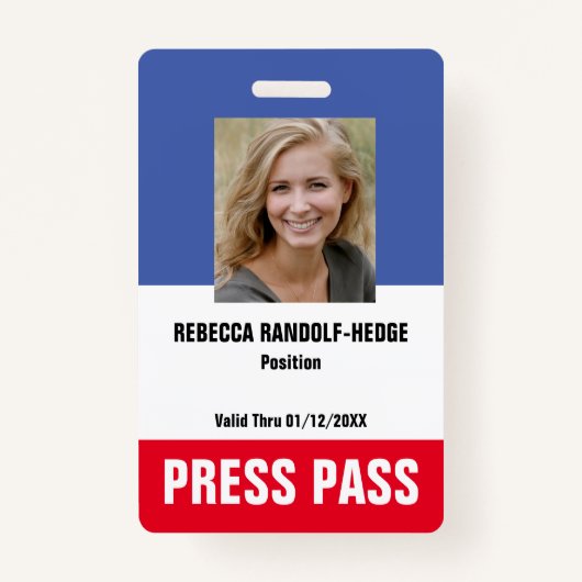 SPECIALE EVENEMENT CUSTOM SECURITY PASS - Foto ID. Badge (Voorkant)