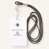 SPECIALE EVENEMENT CUSTOM SECURITY PASS - Foto ID. Badge (Achterkant met draagriem)