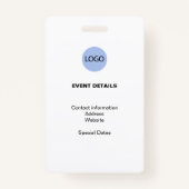 Speciale Evenement Gast Pers Medewerker I.D. Badge (Achterkant)