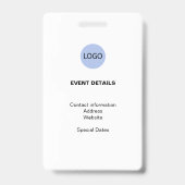 Speciale Evenement Gast Pers Medewerker I.D. Badge (Achterkant)
