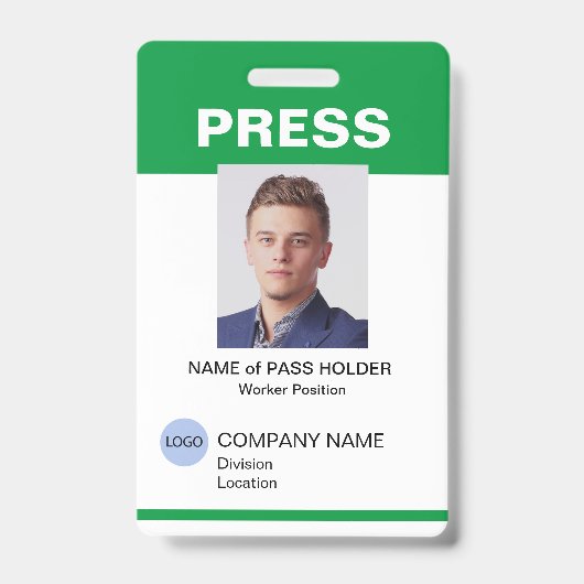Speciale Evenement Gast Pers Medewerker I.D. Badge (Voorzijde)