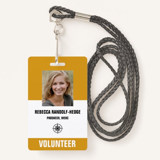 SPECIALE EVENEMENT VRIJWILLIGERSPAS - Foto ID. Badge (Voorkant met draagriem)